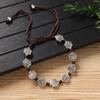Handwoven bracelet retro silver copper coin small fish bracelet niche hand rope accessories women