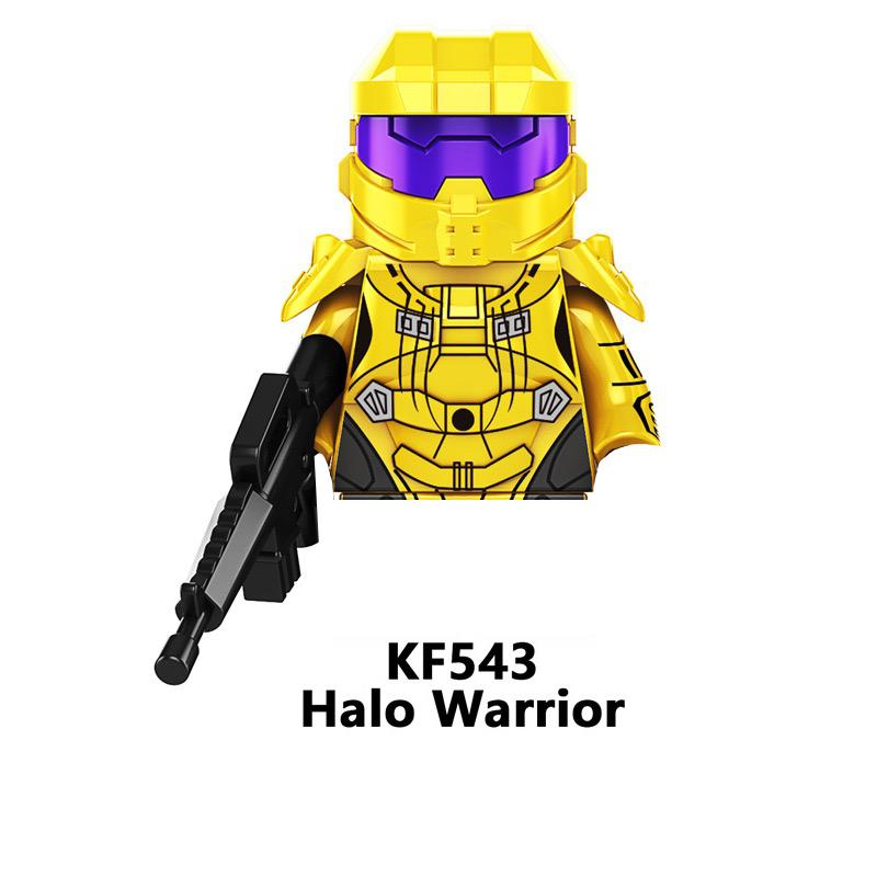 Hot movie Game character Halo Warrior building block army soldier children's brick toy assembly DIY block collection gift