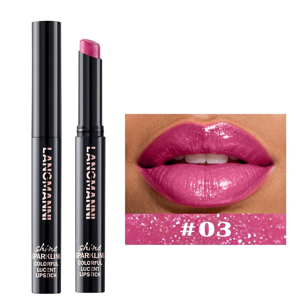 Ten Color Pearl Lipstick Rotating Oblique Design Lipstick Single Set Moisturizing Nude Sexy Lip Glaze Matte Mist Top Non-stick Cup Velvet Lip Gloss