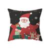 Christmas Theme Cute Santa Claus Print Pattern Cushion Cover Home Living Room Sofa Decoration Pillow Pillow Cover