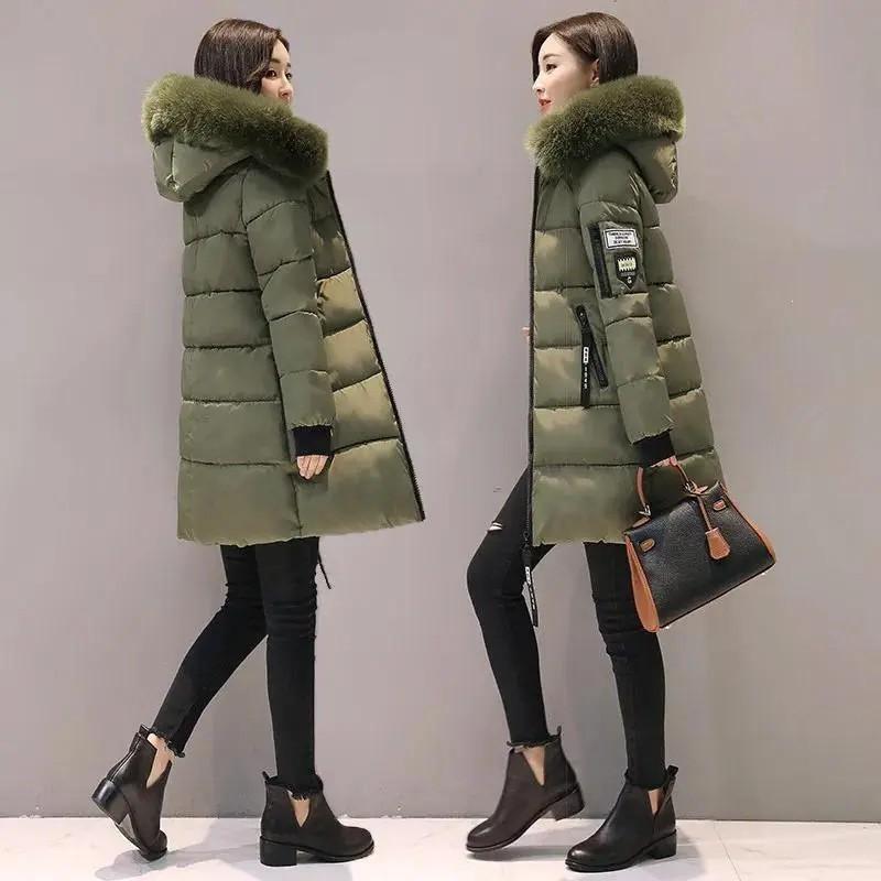 Womens Winter Warm Parka Casual Cotton Coat Sweet Style POLO Collar