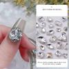 50pcs 3D K9 Shiny White Crystal Nail Art Rhinestones Mixed-Shapes Pointed Bottom Glass Diamonds Nail Charms DIY Nails Accessorie