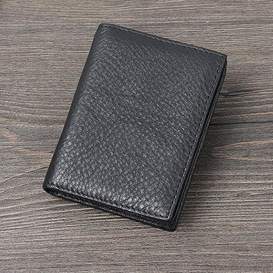 2024 Genuine Leather Card Hoider  Retro Handmade Men's and Women's Small Wallet First Layer Cowhide Business Card Holder Portable ID Bag