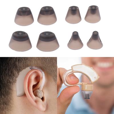1Pairs Xs/S/M/L Hearing Aid Ear Tips Soft Replacement Earplugs In-Ear Hearing Aid Domes Ear Plugs Black Silicone Earplug