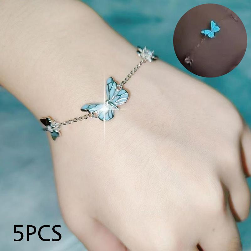 

1шт Aurora ключичная цепочка Mori Spirit браслет бабочка дизайн синий люминесцентный премиум мульти стиль 5pcs