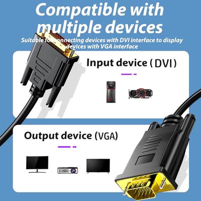 Dvi-zu-Vga-Adapterkabel, digitales HD-Dvi-24+1-zu-Vga-Konvertierungskabel, Computer zu Videomonitor