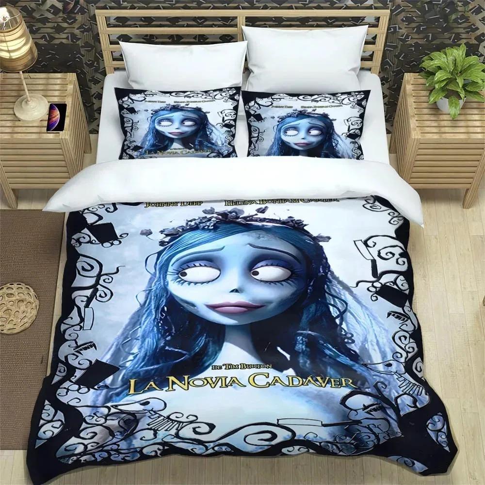 Corpse Bride Cartoon Bedding Sets Exquisite Bed Supplies Set Duvet Cover Bed Comforter Set Bedding Set Luxury Birthday Gift