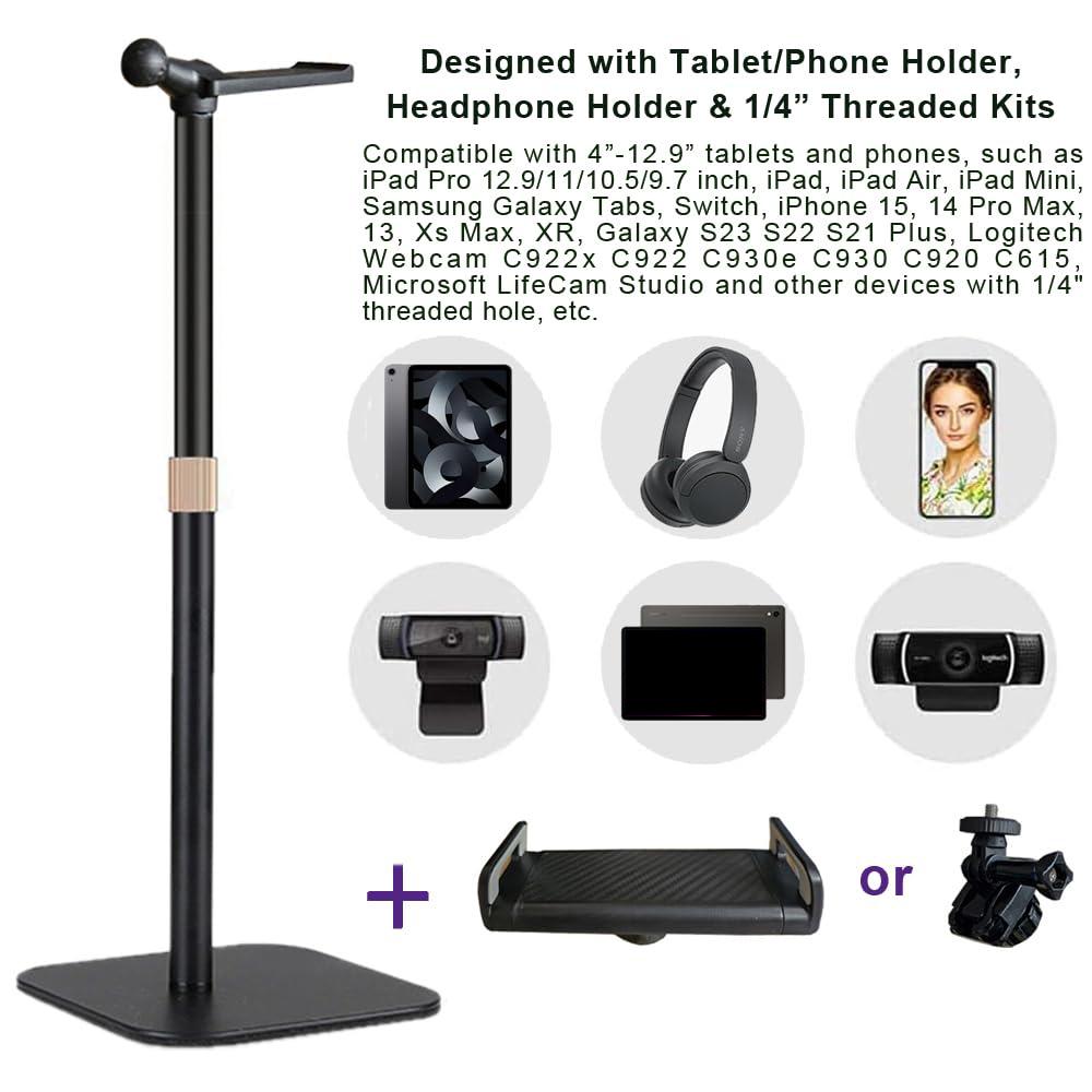 XY-25 Cell Phone Holder Stand Desktop Tablet Mount Display Holder with Adjustable Height Design