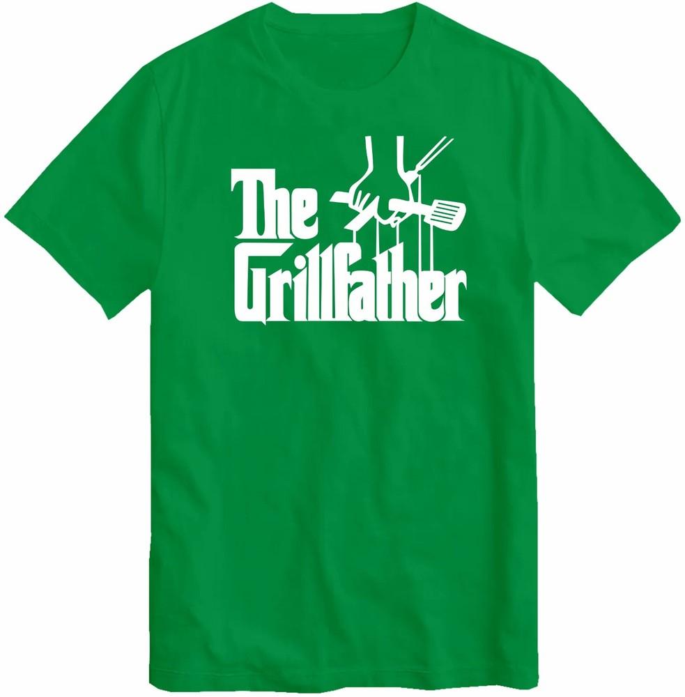 The Grillfather Bbq Lover Tshirt Gifts For Dadhusband Chef Bbq Party Top Tee S