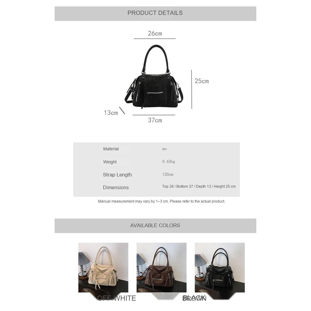 Xeie Thuk Handbag Unisex Large Capacity Multi Pocket Daily Casual
