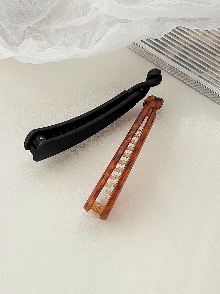 French Simple Frosted Banana Clip For Women Fashion Anti Slip Vertical Clip,Girl Ponytail Barrettes Hair Accessory