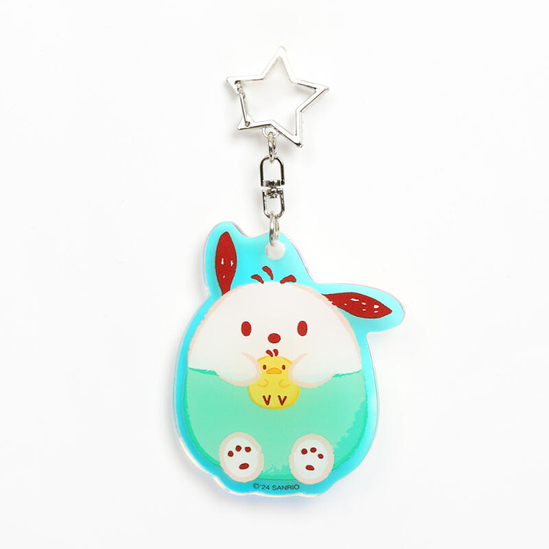 Pochaco Hologram Keyring B (Round) Pochacco