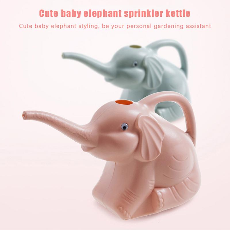 Cute Plastic Elephant Shape Watering Pot Can Plant Outdoor Irrigation Gardening Tools Equipment Garden Supplies Home Accessories