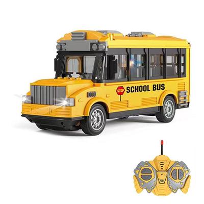 Afstandsbediening Schoolbus Afstandsbediening Auto 1/30 4CH met Licht Muziek Openbare Deur Speelgoed