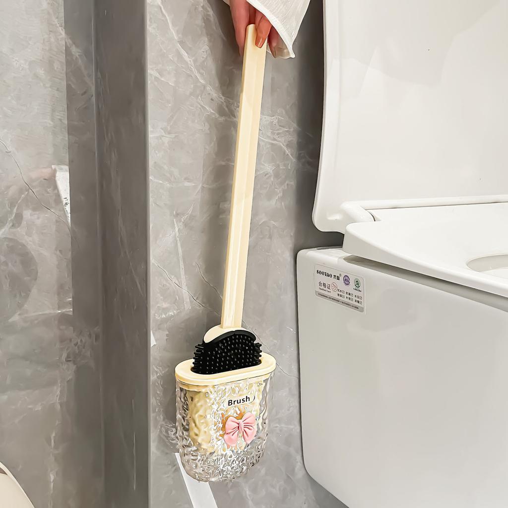 Silikon Toilettenbürste für Haushalt Wandmontiert Badezimmerreinigung Toilettenbürste zum Waschen von Toiletten