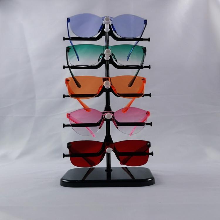 Rotating Eyeglasses Display Rack for 5 Pairs - Removable Storage Stand