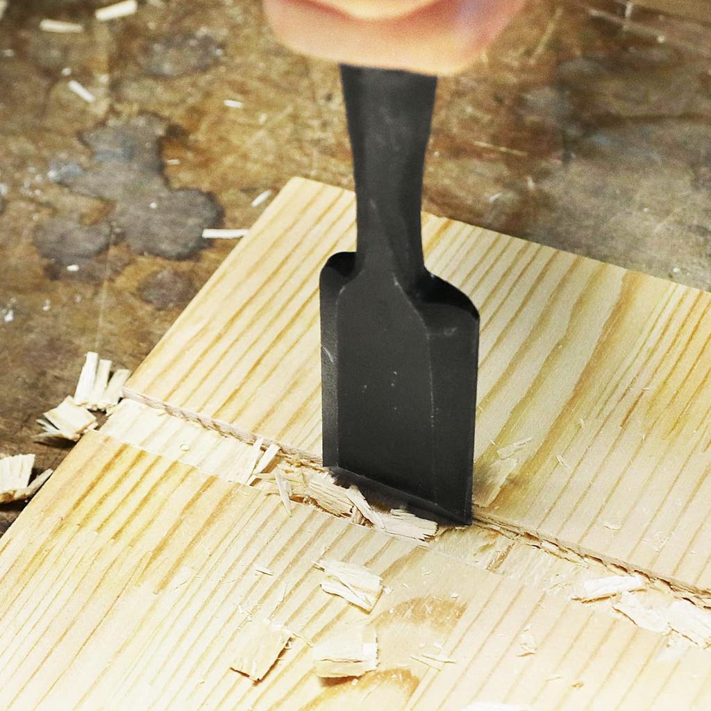 Kakuri Sangyo Oire Chisel, Forged White Paper, 18mm, White Oak Handle