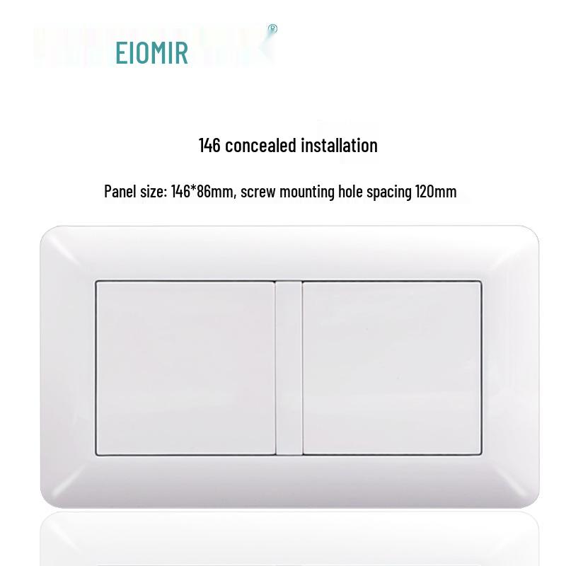 Curved White European Standard Socket Panel with Double USB & Type C, German Switch, Concealed Installation