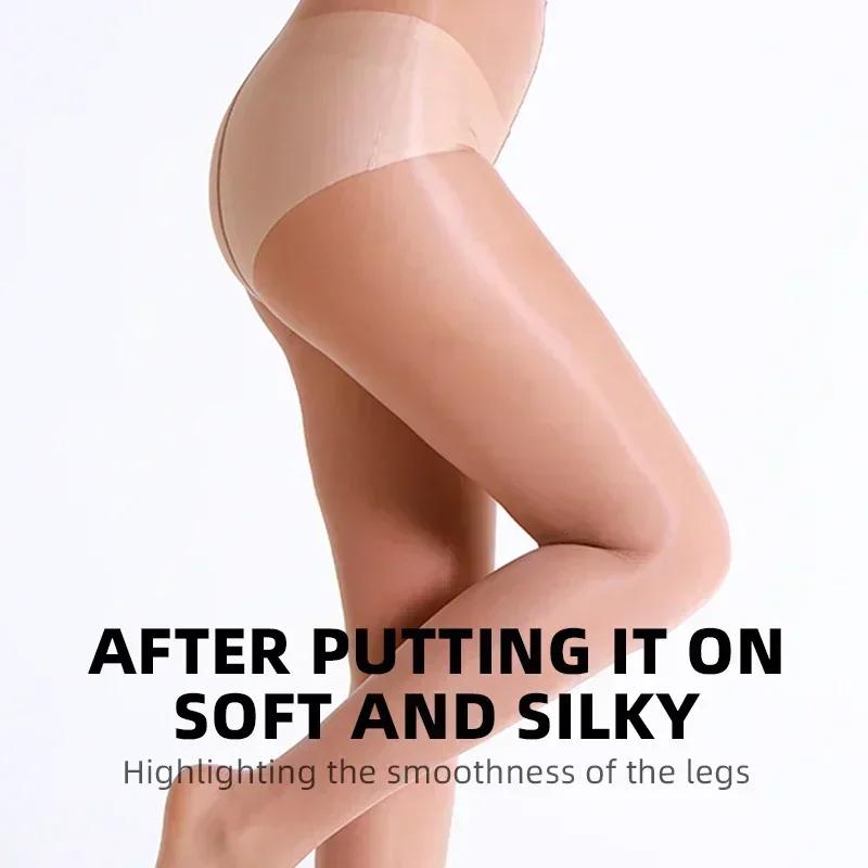 Kave Colored Tight Plus Size Smooth Tights 100% Horseoil Added Thin Stocking Shiny Pantyhose Durable Sheer Women Tights