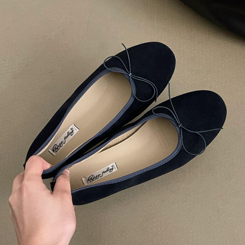 Mode Mode Damen Ballerinas Mary Janes Schuhe Warm Weich Damen Runde Zehen Schuhe Flache Damen Ballerinas Schuhe