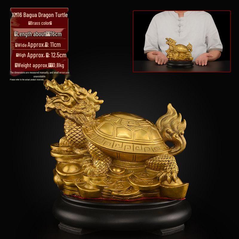 

Brass Dragon Turtle Bagua Ornament