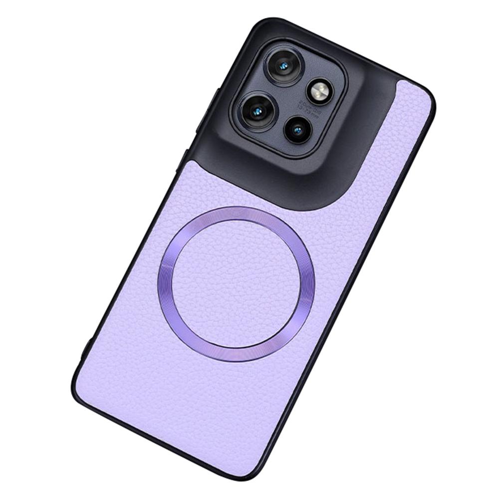 

For Motorola Edge 50 Neo 5G/Moto S50 5G/Thinkphone 25 5G Magnetic Case Litchi Texture PU Leather+TPU Phone Cover D