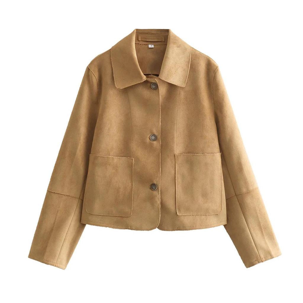 European-American Style Women's Suede Fashion Jacket