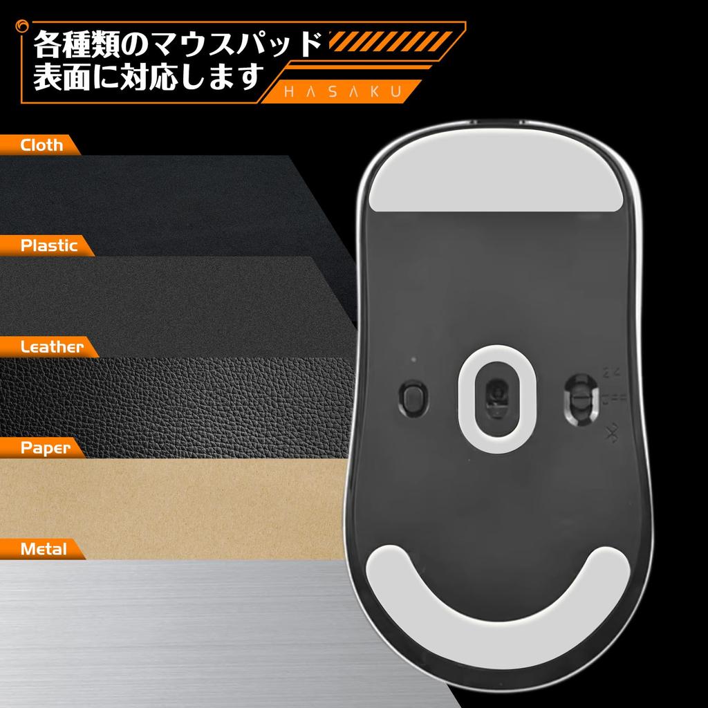 Hasaku Slide Series Rounded Edge Mouse Feet for VXE Dragonfly R1  R1 SE  R1 Pro  R1 Pro Max Gaming Mouse (2-Pack)