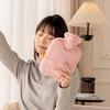 Large Hot Water Bottle with Zipper, Plush, Detachable, Simple Design, Large Capacity, Specifically for Warming Feet and Bed