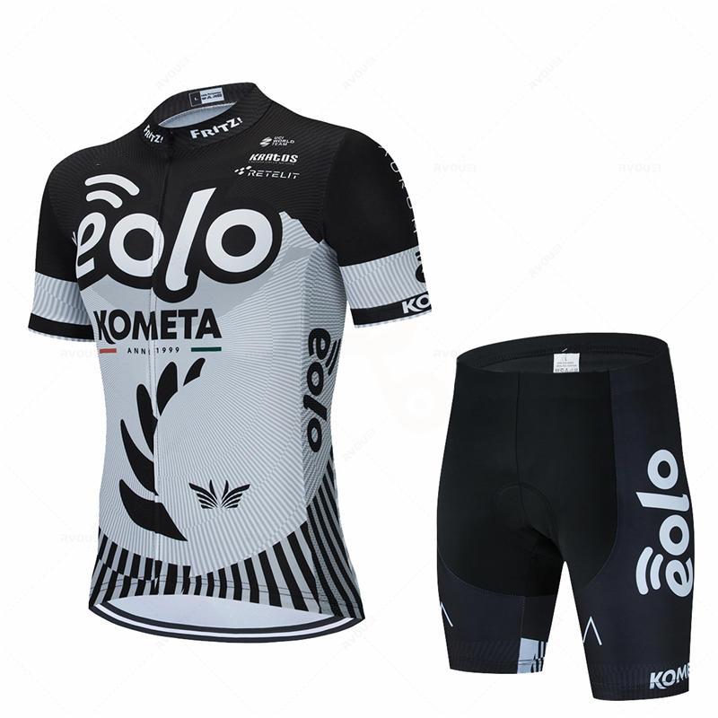 2026 Ensemble Cycliste Eolo Kometa Team Homme Maillot de Vélo Manches Courtes Kit Vêtements Vélo Vêtement Cyclisme VTT Uniforme Triathlon Maillot