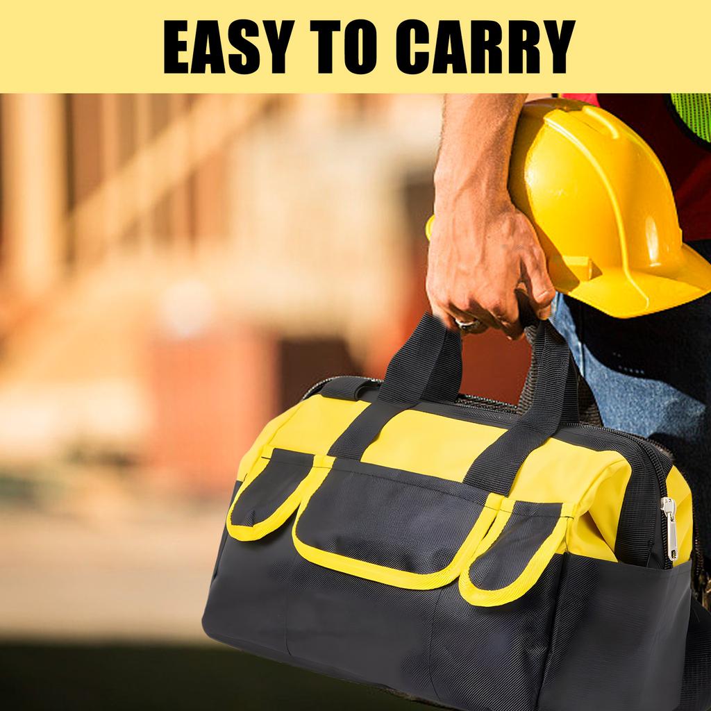 Versatile Tool Carrier Featuring Water Resistant & Convenient Shoulder Strap Multiple Pocket Tool Bag for Home Repairers
