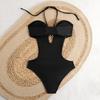 1011 Yiguo Garment European and American Fashion Sexy Slim Sexy Backless Neck Strap One-piece Swimsuit Women