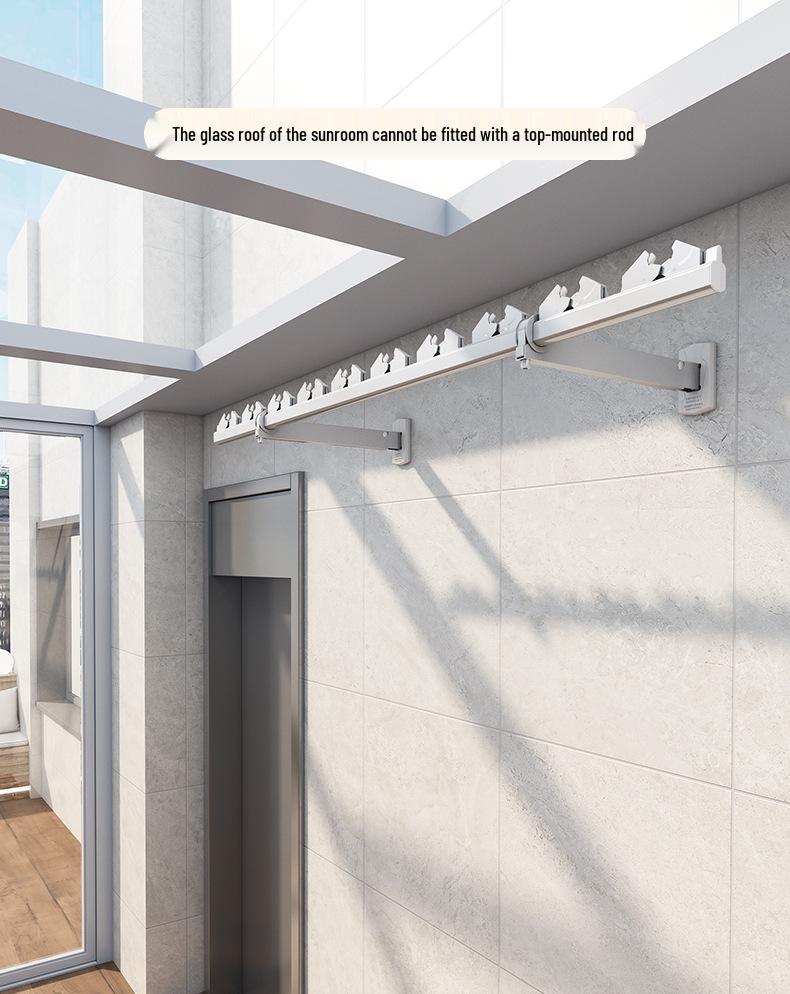 Invisible Wall-Mounted Retractable Clothes Drying Rack for Balcony and Home Use