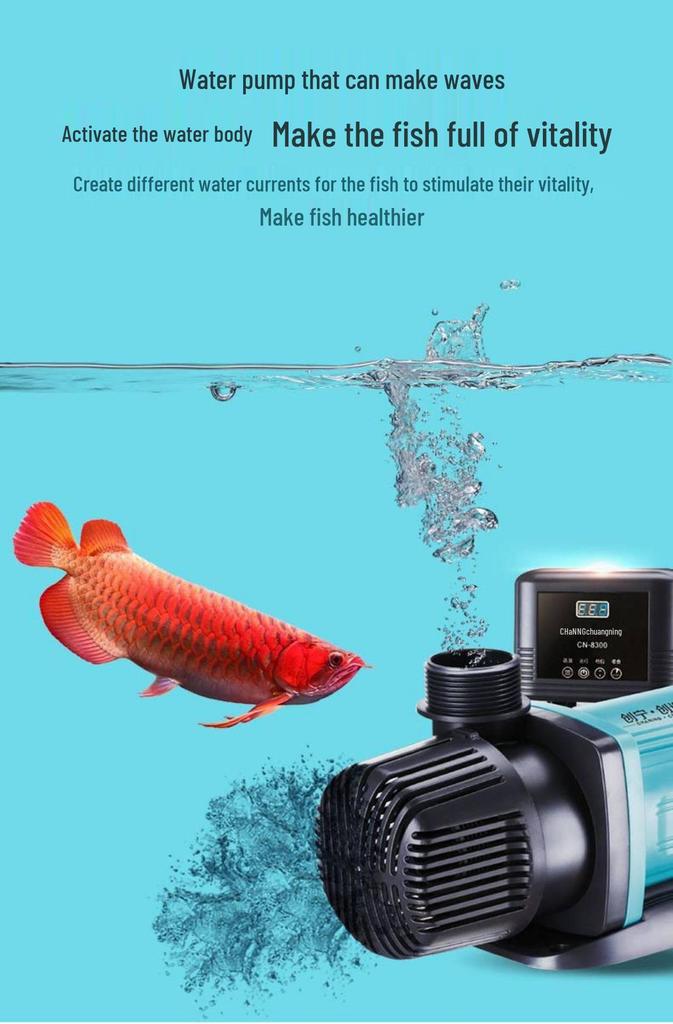 Chuangning Ultra-Quiet Submersible Fish Pond Pump, Bottom Suction & Amphibious Circulation, Variable Frequency Water Pump.