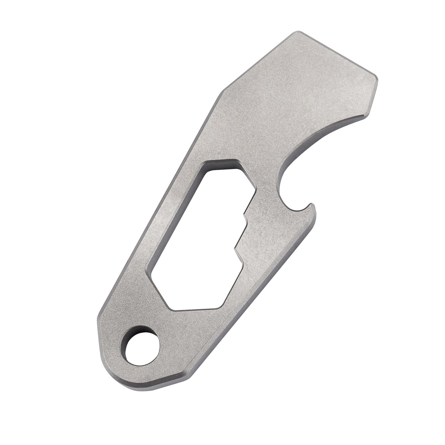 TGZUO Titanium EDC Pocket Pry Bar Mini Multitool Hex Wrench Scraper Bottle Opener Utility Keychain Tool for Outdoor Camping Multifunctional pry bar серый