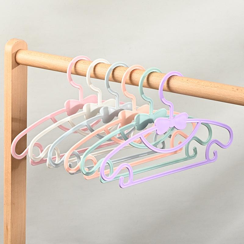 10PCS/set Colorful Clothes Hanger, Anti Slip Plastic, Cute Little Clothes Support, Home Clothes Rack