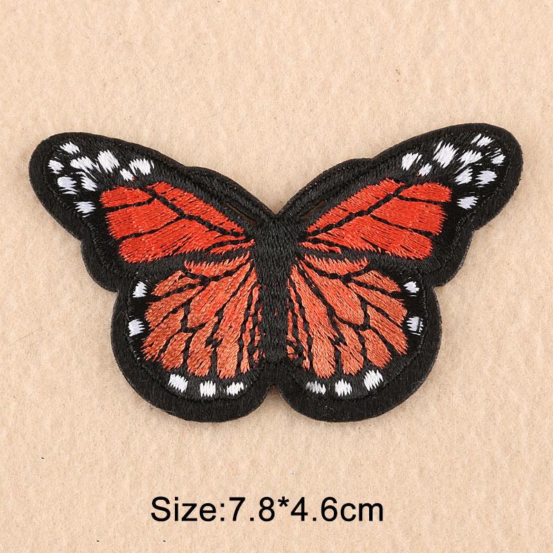 

5 шт. аппликации с изображением бабочек из мультфильмов, наклейки, вышитые значки, термонаклейки на одежду, сделай сам, платье, шляпа, аксессуары для одежды
