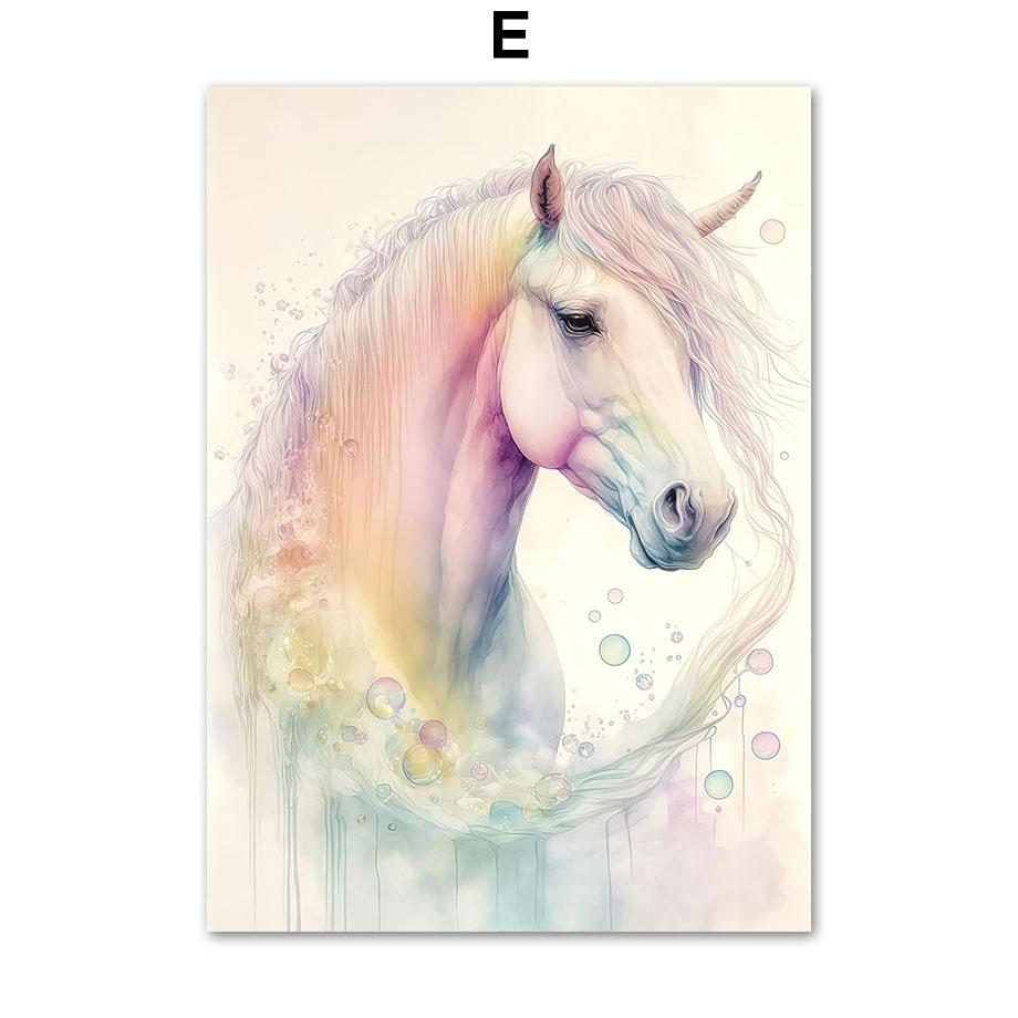 Watercolor Elephant Dolphin Owl Turtle Sheep Poster Nordic Wall Art Print Canvas Painting Cartoon Pictures Baby Kids Room Decor