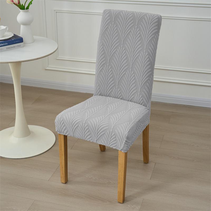 1PC Leaves Jacquard  Dining Room Chair Covers Stretch Chair Slipcover Washable Kitchen Seat Protector for Wedding Party Banquet