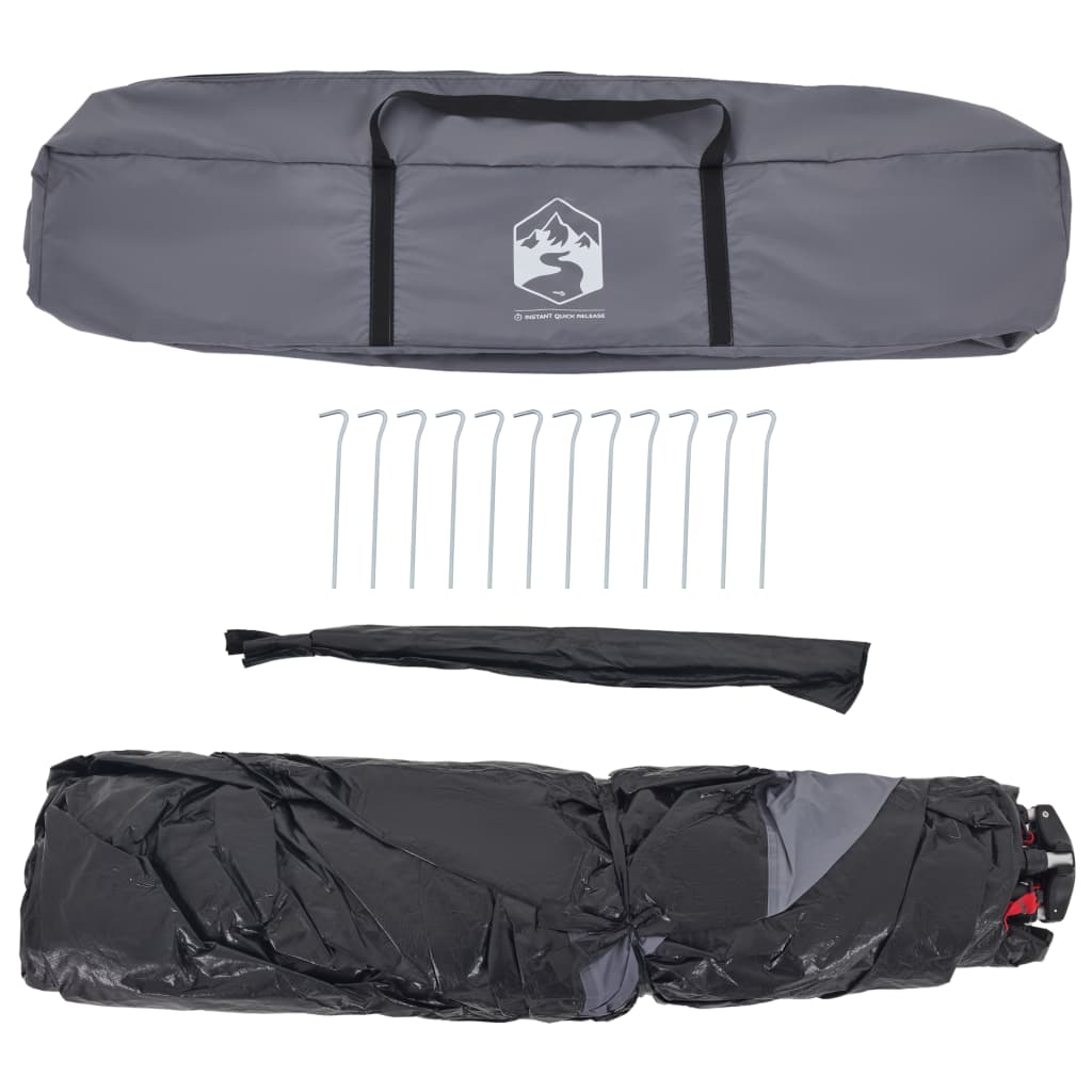4 Person Camping Tent in Grey and Orange with Quick Release System