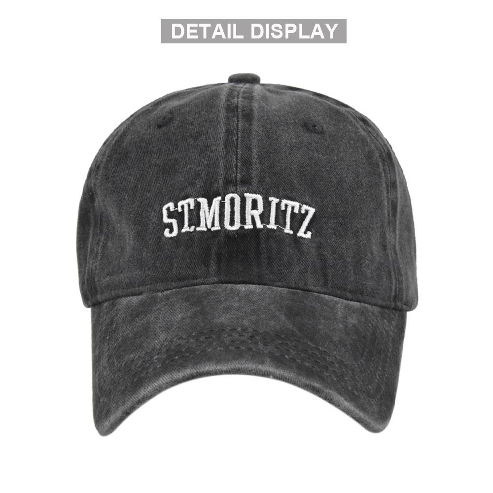 Cool Hat Women's Korean Style St.moritz Embroidered Baseball Cap - Letter Embroidery Duckbill Sun Hat - Hip Hop Cap Cm