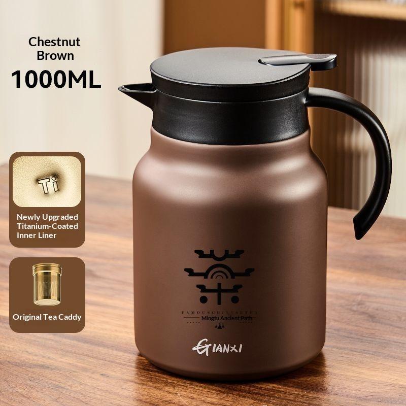 

Чайник Gianxi из титана, чайник для тушения, бытовой чайник высокого класса, новый 2025, изолированный кувшин для воды, чайник для тушения большой вместимости