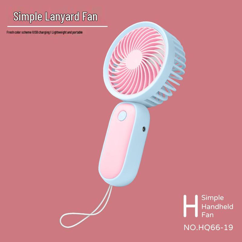 Rechargeable Handheld Mini Fan with Lanyard - Silent, Portable Summer Cooler 7.8*15.7