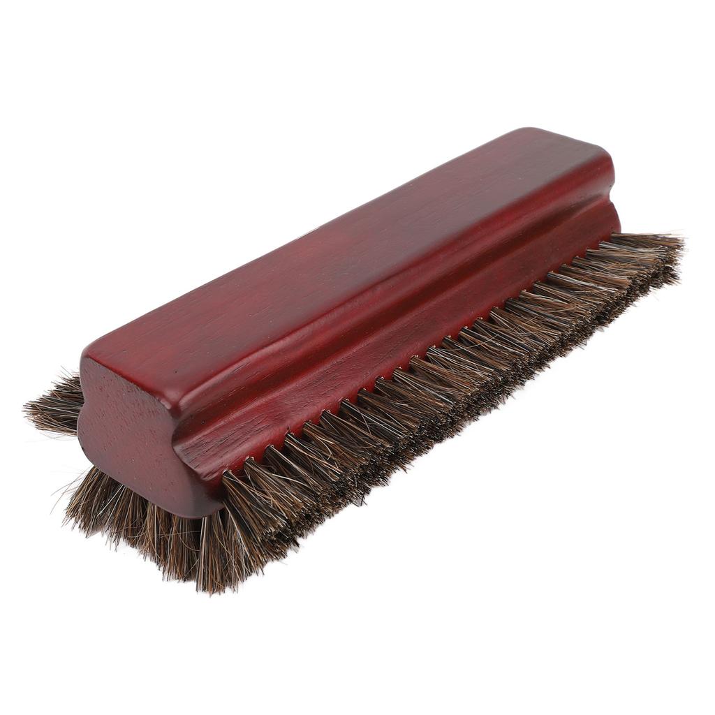 Pool Table Brush Wood Horse Hair 3 Sided Billiards Brush Cleaner for Cleaning Pool Tables Corner Edges Burgundy