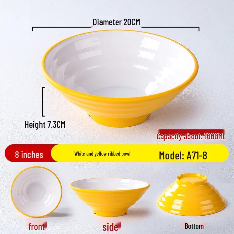 Melamine Noodle Bowl with Utensil Set