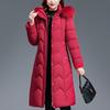 Fashion Winter Jackets Woman Long Parkas Hooded Faux Fur Collar Thick Warm Casual Middle Age Women's Coats