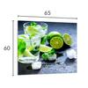 PANEL SZKLANY DO KUCHNI 65x60 Limonka