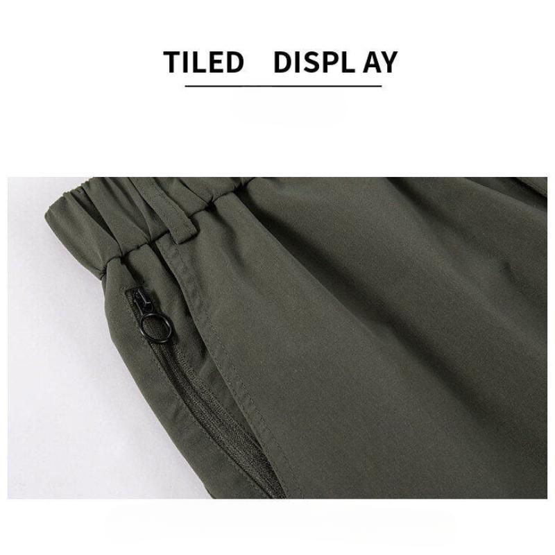 Fashionable Loose Fit Casual Pants for Men, Elastic Waist Straight Leg Trousers In Summer Solid Color Style