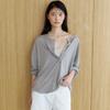 NOEUD Linen Henley Tee (Mocha Beige)