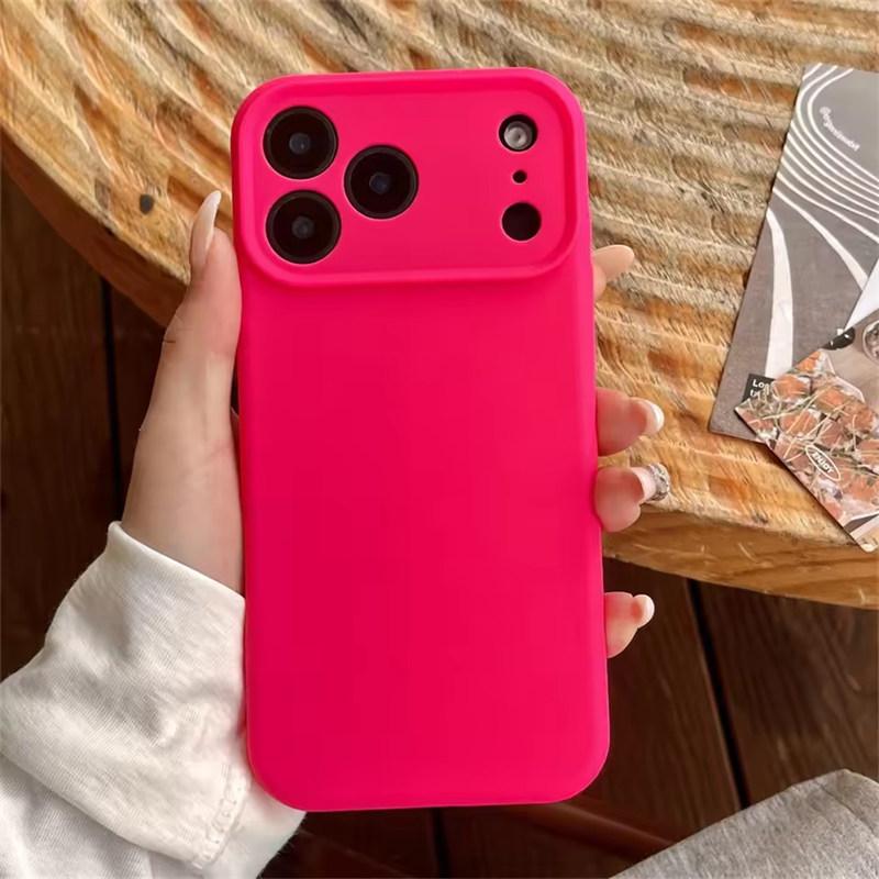 Hochwertige Flüssigsilikon-Schutzhülle für iPhone 17 Air 16 15 14 13 12 11 Pro Max Plus 16E 17 Pro Max Kameraschutz Matt Weiche Abdeckung